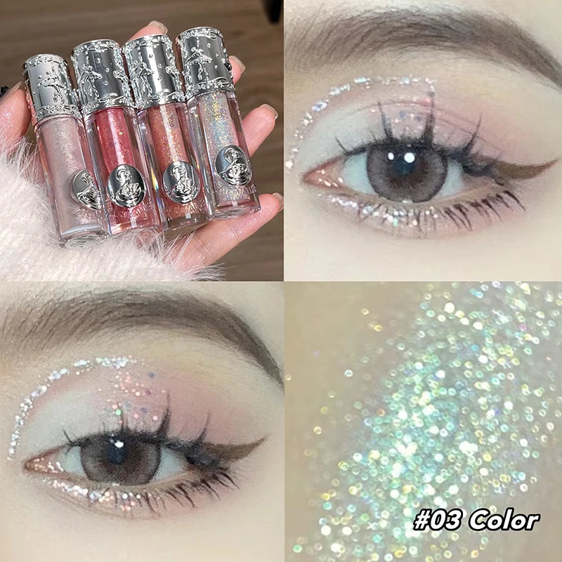 Liquid Eyeshadow Pearlescent Shimmer Silkworm Glitter Eyes Korean Makeup Fine Sparkling Eye Shadow Eyeliner Highlighter Cosmetic