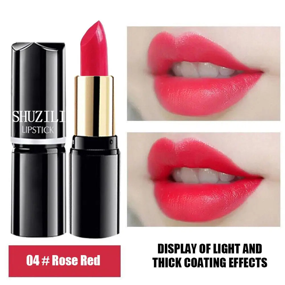 SHUZILI Moisturizing  Lipstick Velvet High Quality Lipsticks Shiny Professional Korean Makeup Cosmetic For Lip Women