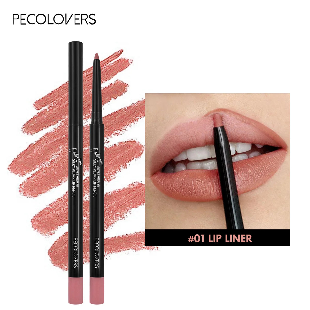 Matte Red Lipliner & Lipstick Pencil – Waterproof, Moisturizing, 12 Shades