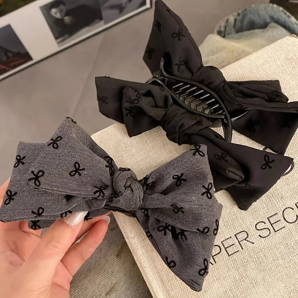 2/1pcs Bow Hair Clips-Women's Fashionable Ponytail Clips,Large Sweet Back of The Head Hair Clips,Perfect To Match Lifestyle