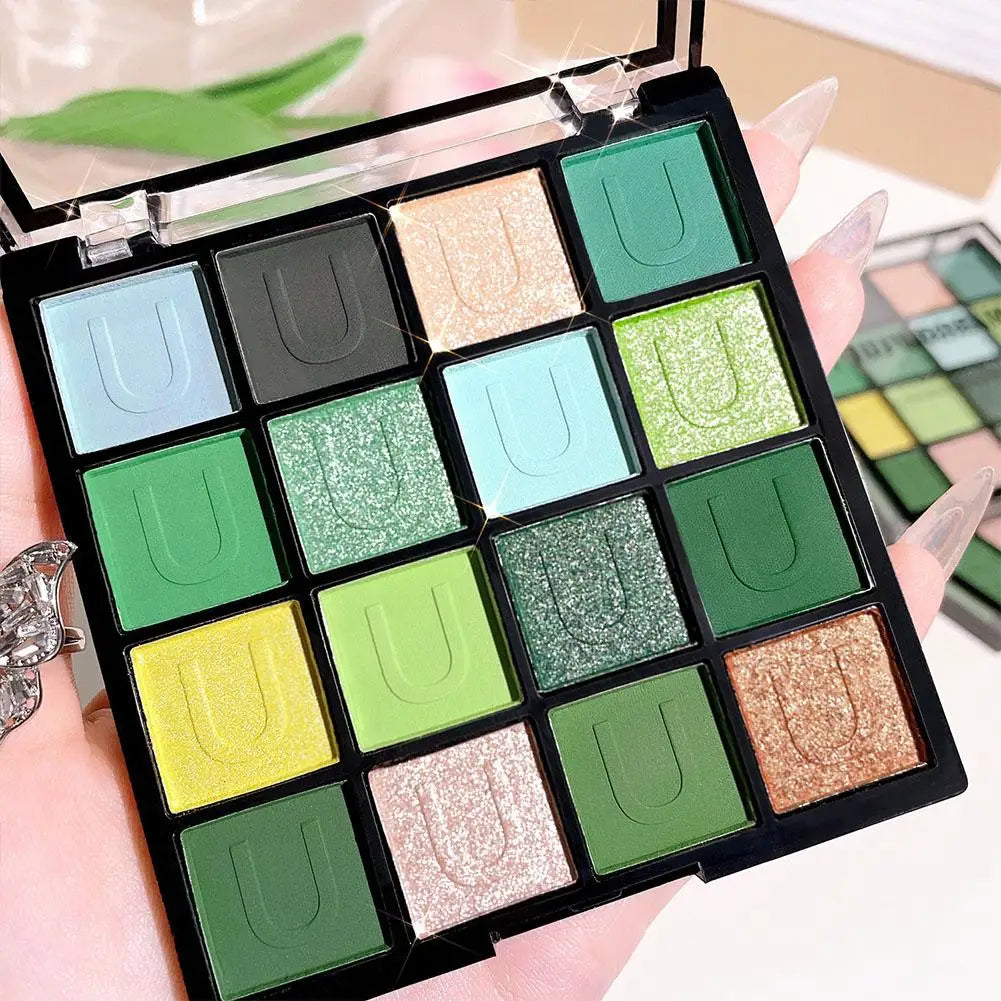 16 Color Rose Palette With Makeup Mirror Pearlescent Matte Glitter Shimmer Pigment Nude Longlasting Eye Shadow