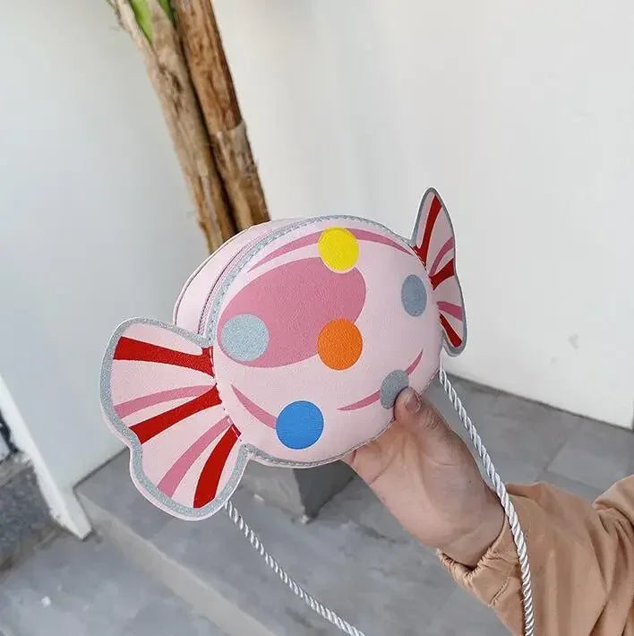 Cute PU Leather Children's Small Shoulder Bags Lovely Cartoon Baby Girls Coin Purse Handbags Princess Accessories Crossbody Bag