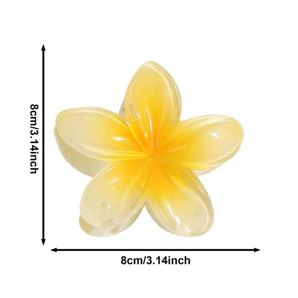 Flower Hair Claw Clips Hawaiian Plumeria Hair Clip Colorful Flower Hair Clips Holiday Gifts For Girls Ladies hair accessories