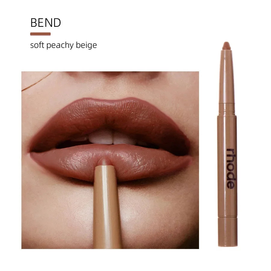 Rhodee Blusher Rouge Powder Pocket Blush Lip Gloss Cheek Hydrating Stick Natural Cream Lipstick Cheek Easy Apply Color Makeup