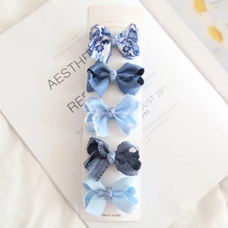 Hair clips for Children Children's Headwear Baby Hair Accessories Clip Bows For Girls All Cloth Hairpin