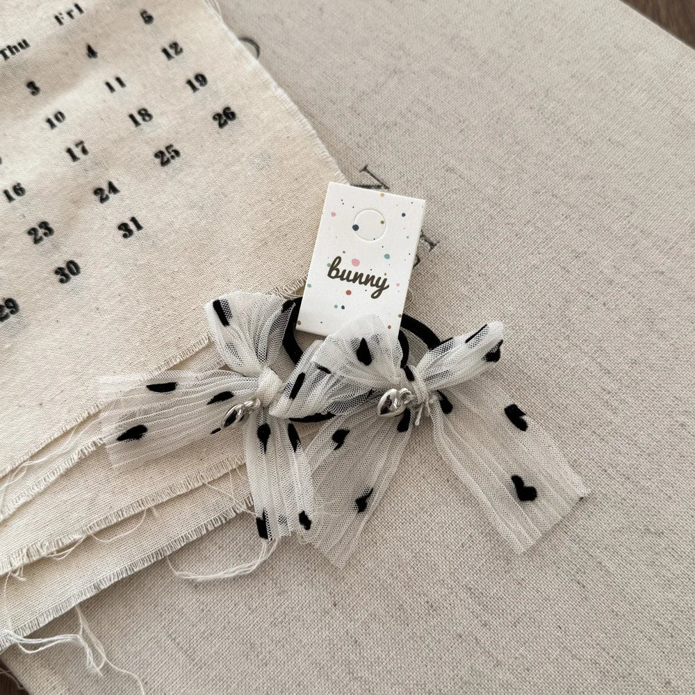 Cartoon Bear Cute Hairpins Baby Girl Black White Lace Barrettes Hair Clips Kawaii Bow Pearl Hair Clips for Kids Hair Accessories