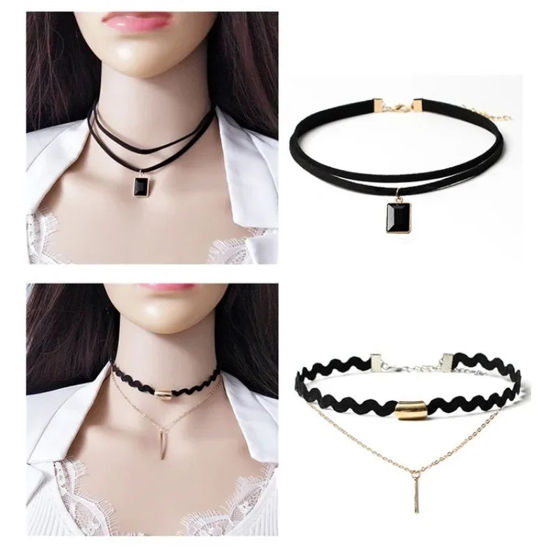 Women’s Gothic Velvet Necklace – Sexy Korean Fashion Lace Choker