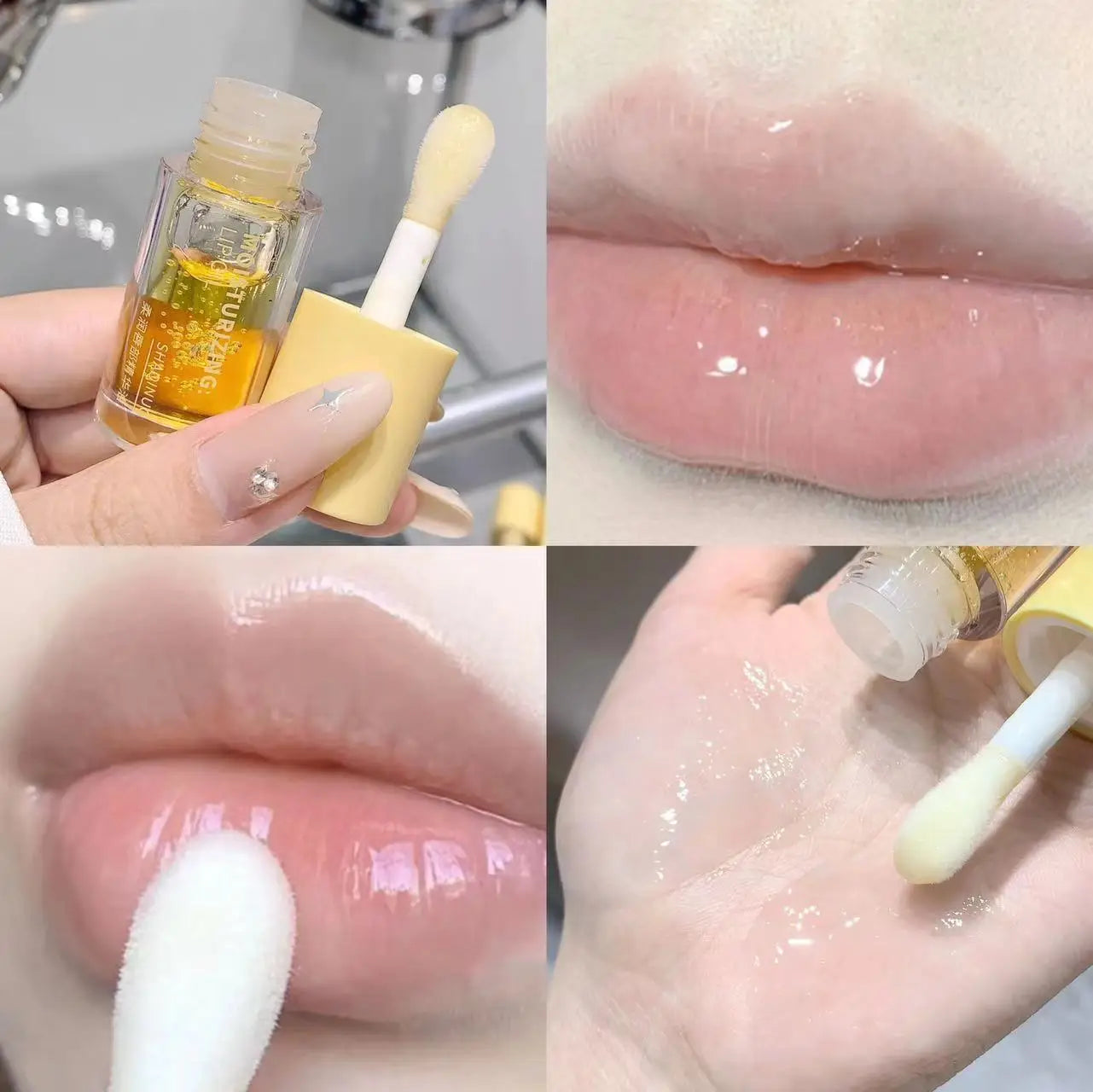 Korean Water Light Lip Gloss – Crystal Clear Jelly Oil for Hydrated Lips