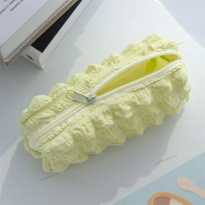Cute Puffs Pencil Case Bag For Girls Boys Kawaii Stationery Bag Pen Pouch Box Large Capacity Student Back To School Supplies