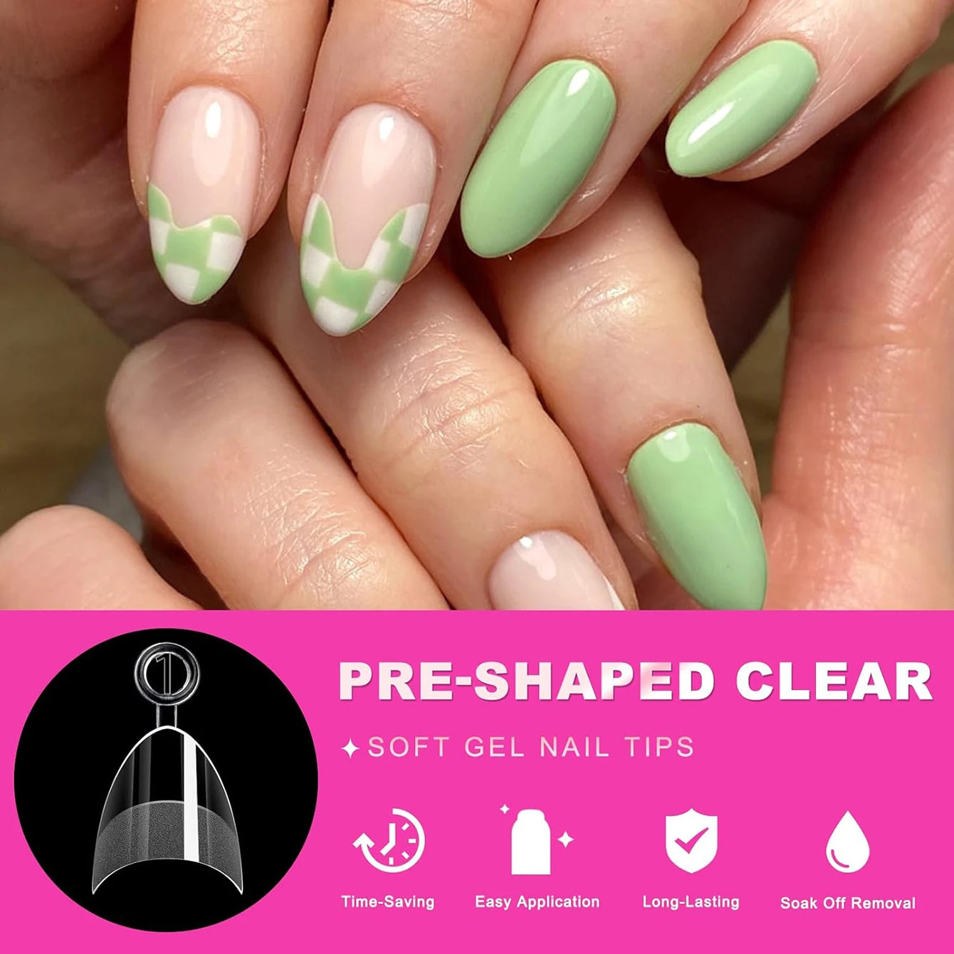 120PCS-Short almond semi-frosted fake nails - perfect for nail design and salon extensions  perfect for dating and everyday wear