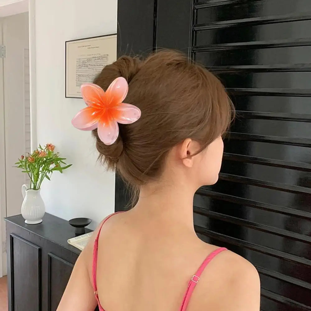 Flower Hair Claw Clips Hawaiian Plumeria Hair Clip Colorful Flower Hair Clips Holiday Gifts For Girls Ladies hair accessories