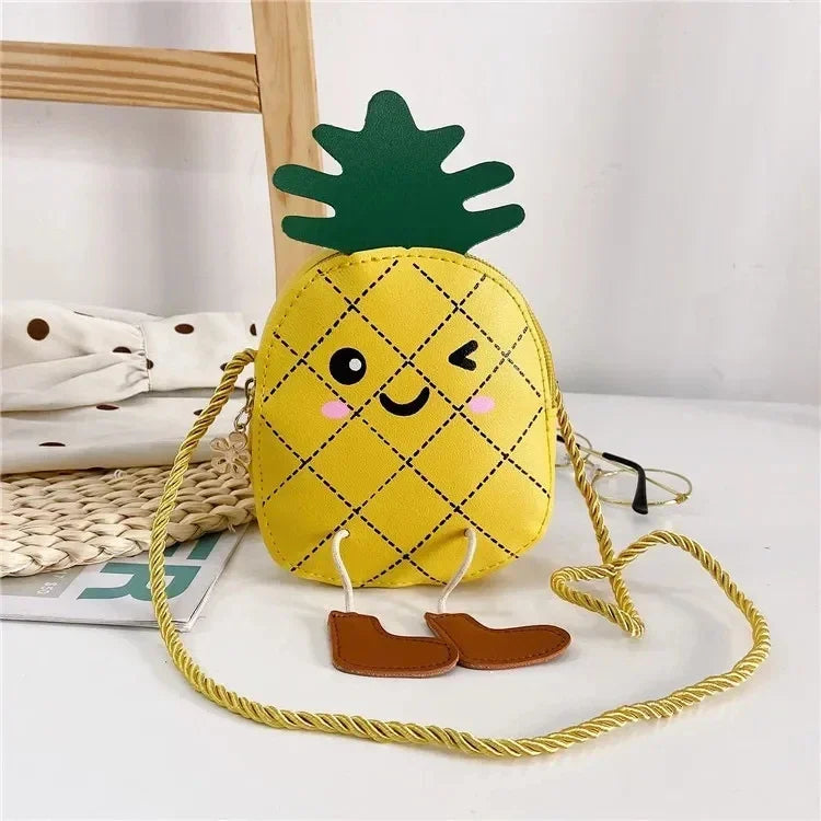 Cute PU Leather Children's Small Shoulder Bags Lovely Cartoon Baby Girls Coin Purse Handbags Princess Accessories Crossbody Bag