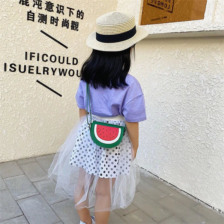 Cute PU Leather Children's Small Shoulder Bags Lovely Cartoon Baby Girls Coin Purse Handbags Princess Accessories Crossbody Bag