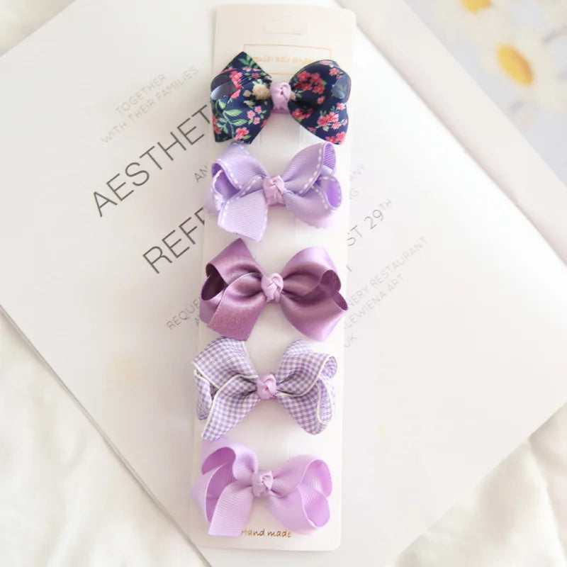 Hair clips for Children Children's Headwear Baby Hair Accessories Clip Bows For Girls All Cloth Hairpin
