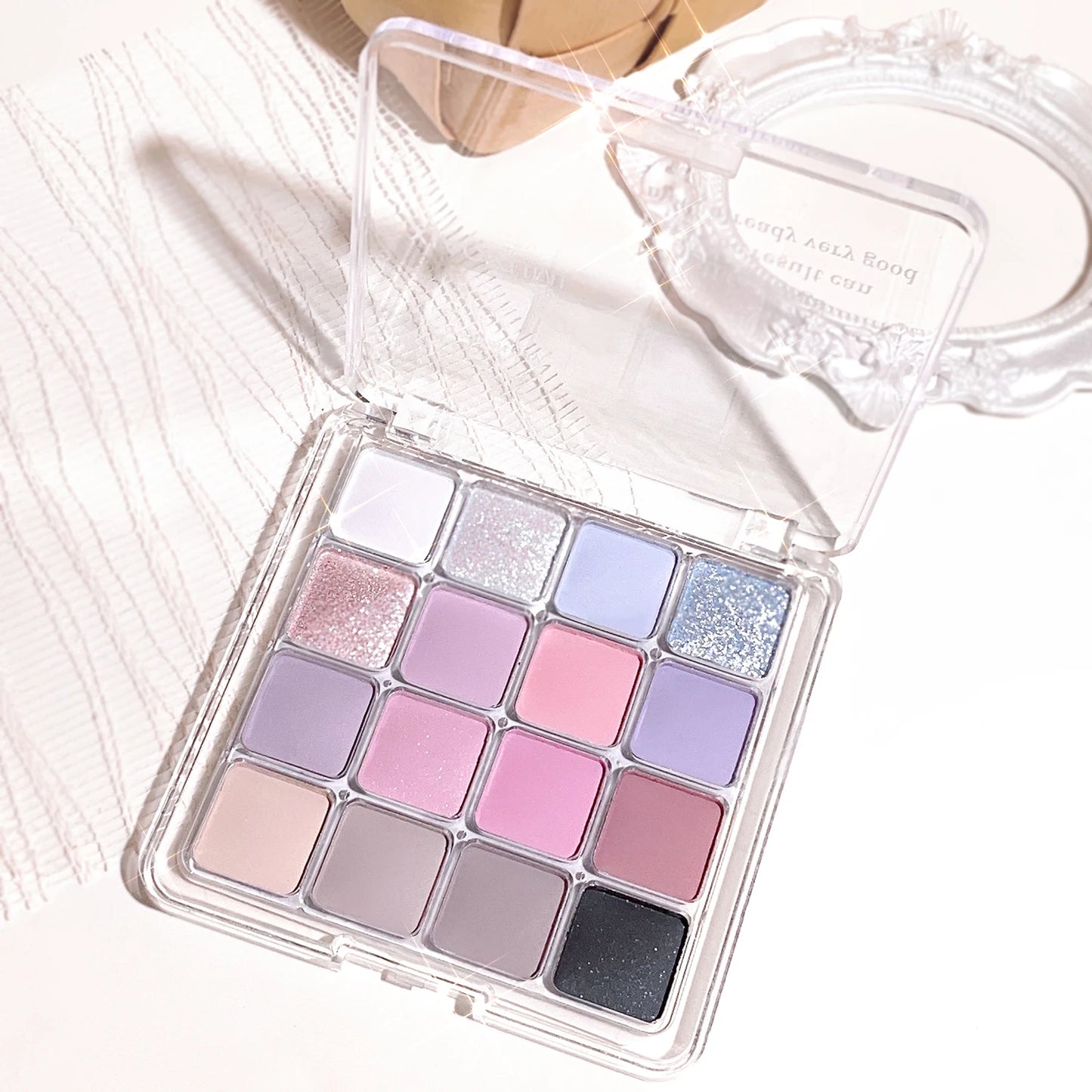 Korean Sunset Eyeshadow Palette – 16-Color Matte & Shimmer Magic Palette