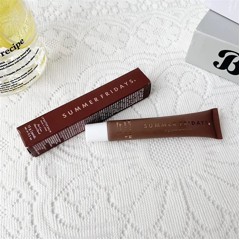 Summer Fridays  Mini Set Lip Balm Vanilla Iced Coffee Lip Gloss Lip Balm Moisturizing Smooth Soft Lips Cosmetics Makeup Lip Care
