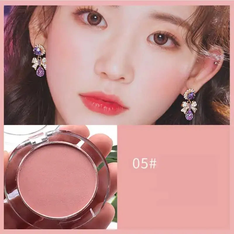 Blush Waterproof Sweat-proof Blusher Natural Monochrome Blush Palette Long-lasting Face Contour Natural Makeup Women Girls