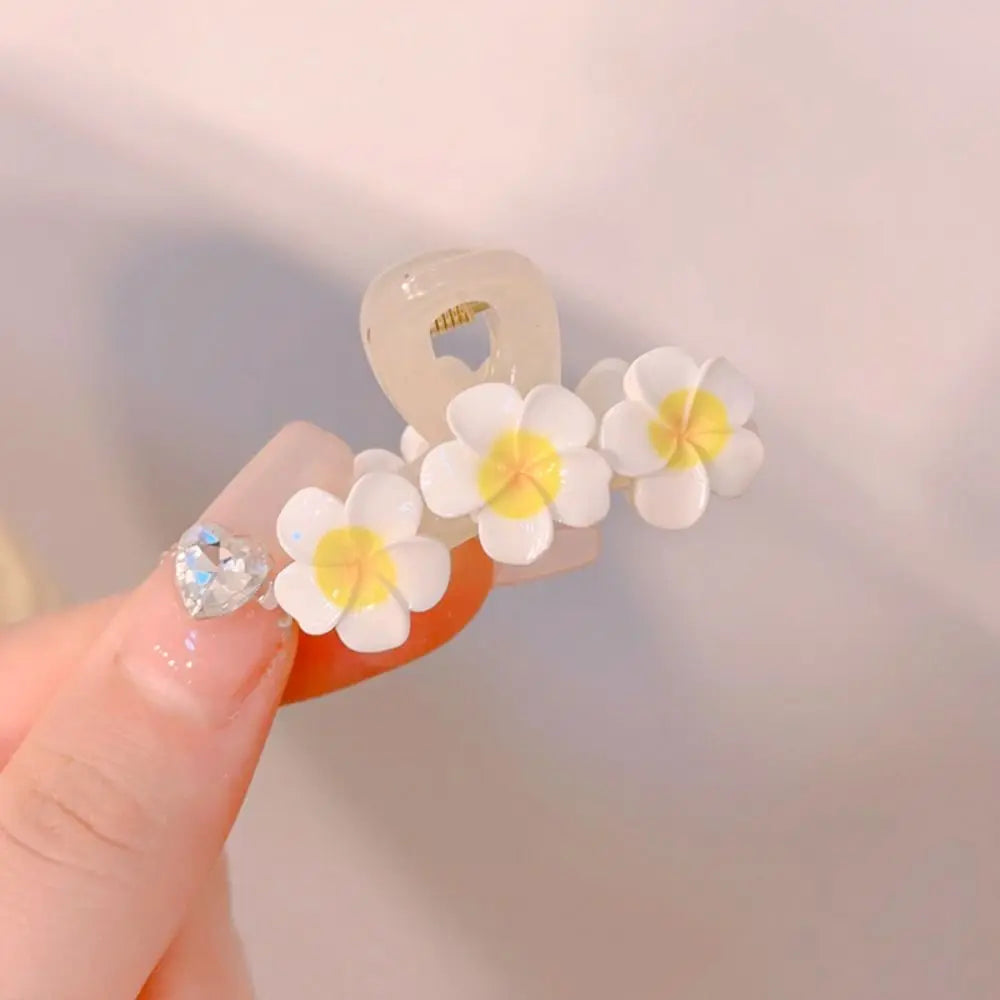 Hair Rope Plumeria Flower Hair Clip Hair Clip Hair Accessories Egg Flower BB Clip Traditional Mini Hair Claw Flower Barrette