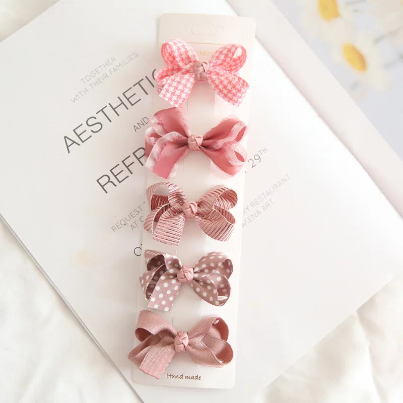 Hair clips for Children Children's Headwear Baby Hair Accessories Clip Bows For Girls All Cloth Hairpin