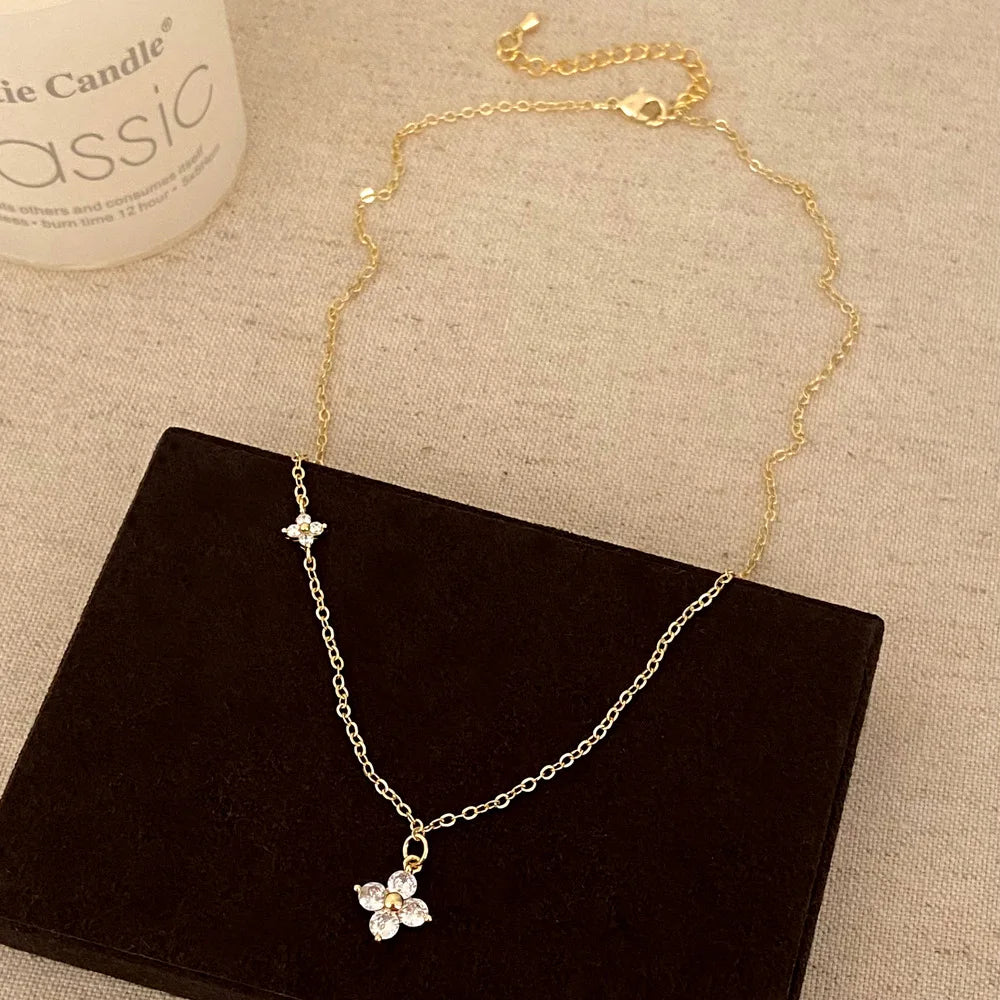 2025 New Crystal Flower Stainless Steel Bracelet Women Fashion Personality Korean Bracelet Jewelry Accessories Anniversary Gift