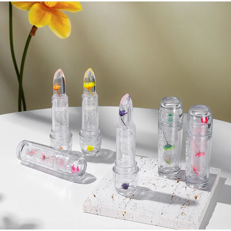 Magic Jelly Flower Lipstick Temperature Changing Lip Blam Transparent Moisturizing Lip Gloss Korean Cosmetic Tools Wholesale