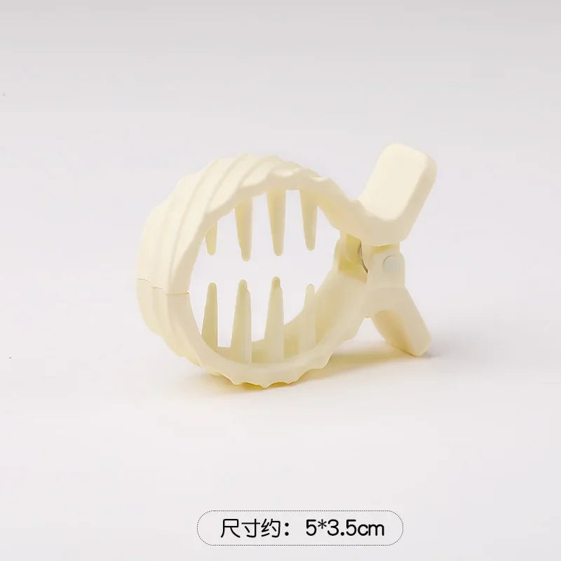 Round Hair Clip Grab High Ponytail Fixed Artifact Claw Hairpin Women Back Head Frosted Hairpin Anti-sagging Hair Style Claw Clip