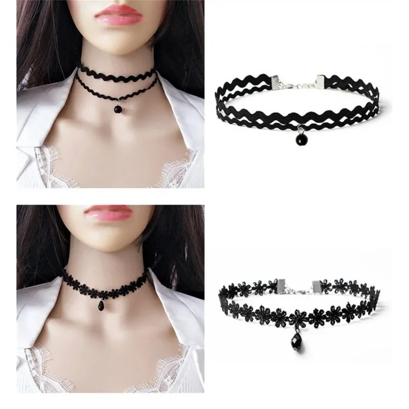 Women’s Gothic Velvet Necklace – Sexy Korean Fashion Lace Choker