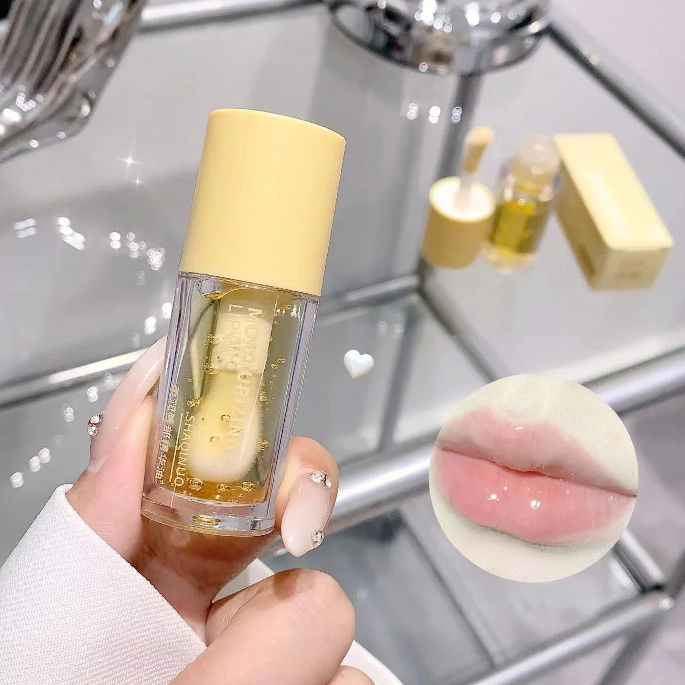 Korean Water Light Lip Gloss – Crystal Clear Jelly Oil for Hydrated Lips