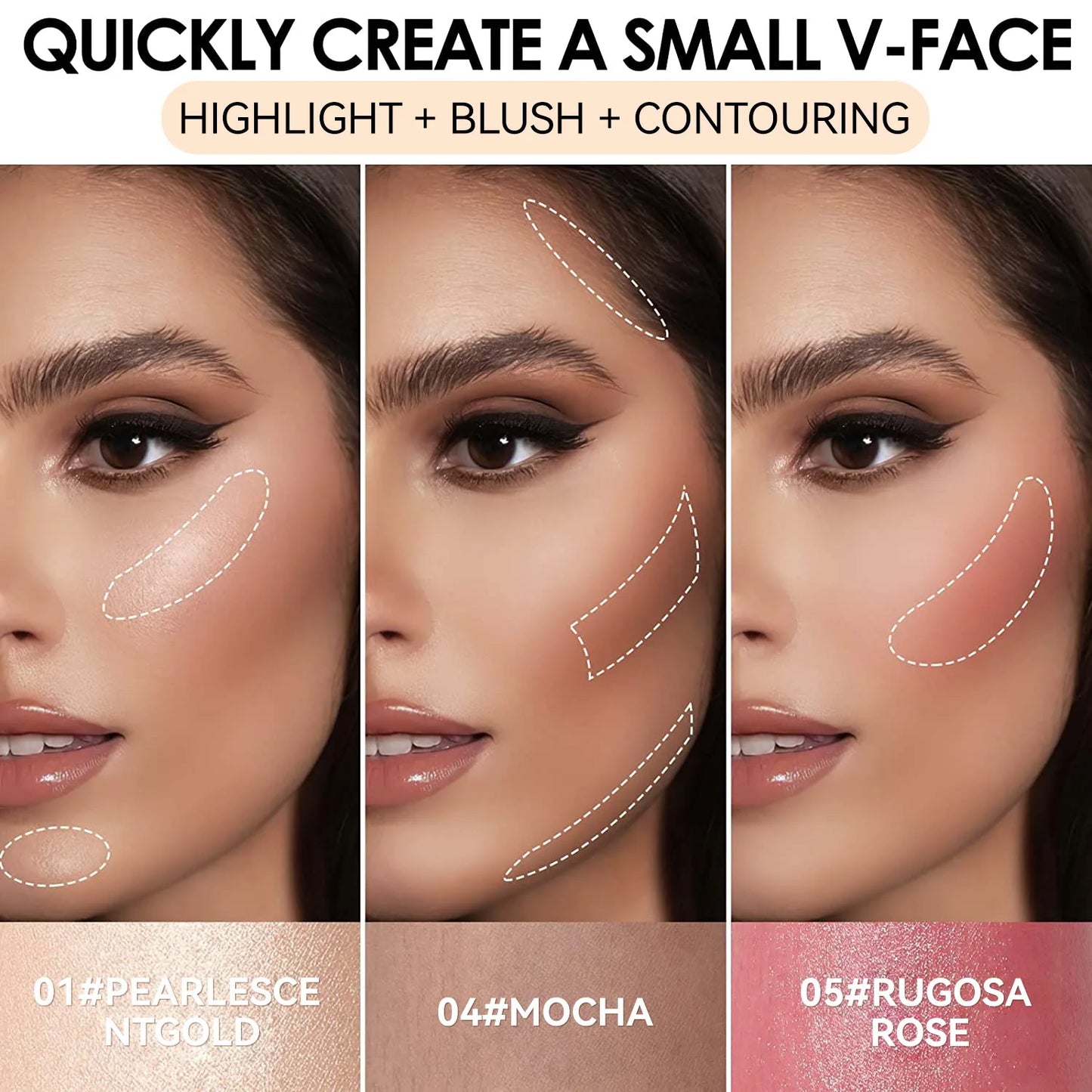 Face Contour Bronzer Stick Face Brighten Highlighter Bar Shimmer Highlighter Blush Stick Concealer Cream Makeup Tool Cosmetics