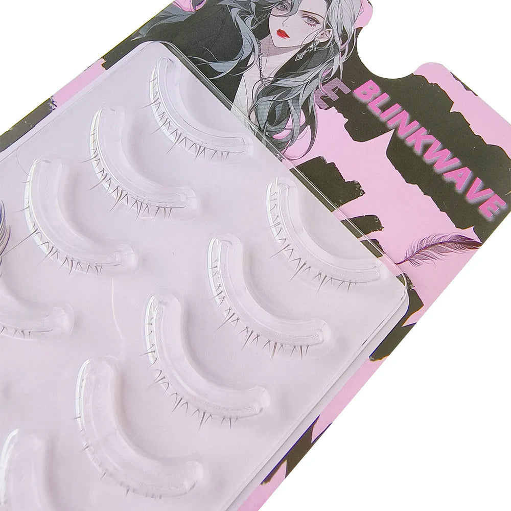 5 Pair Clear Band Lower Eyelashes Handmade False Eyelashes Bottom Lashes Natural Manga Lashes douyin makeup lash Extension
