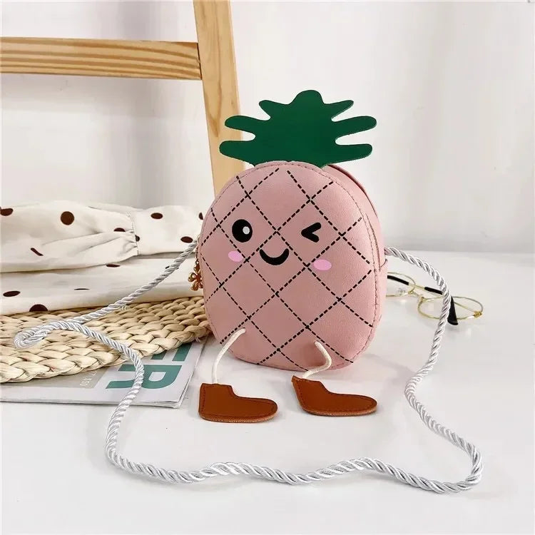 Cute PU Leather Children's Small Shoulder Bags Lovely Cartoon Baby Girls Coin Purse Handbags Princess Accessories Crossbody Bag