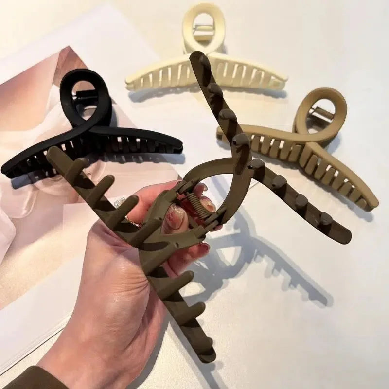 2/4Pcs Women Hair Claw Clip Cross Matte Hairpin Fashion Hairgrips Large Hair Claw Crab Clips Girls Korean Hair Accessories