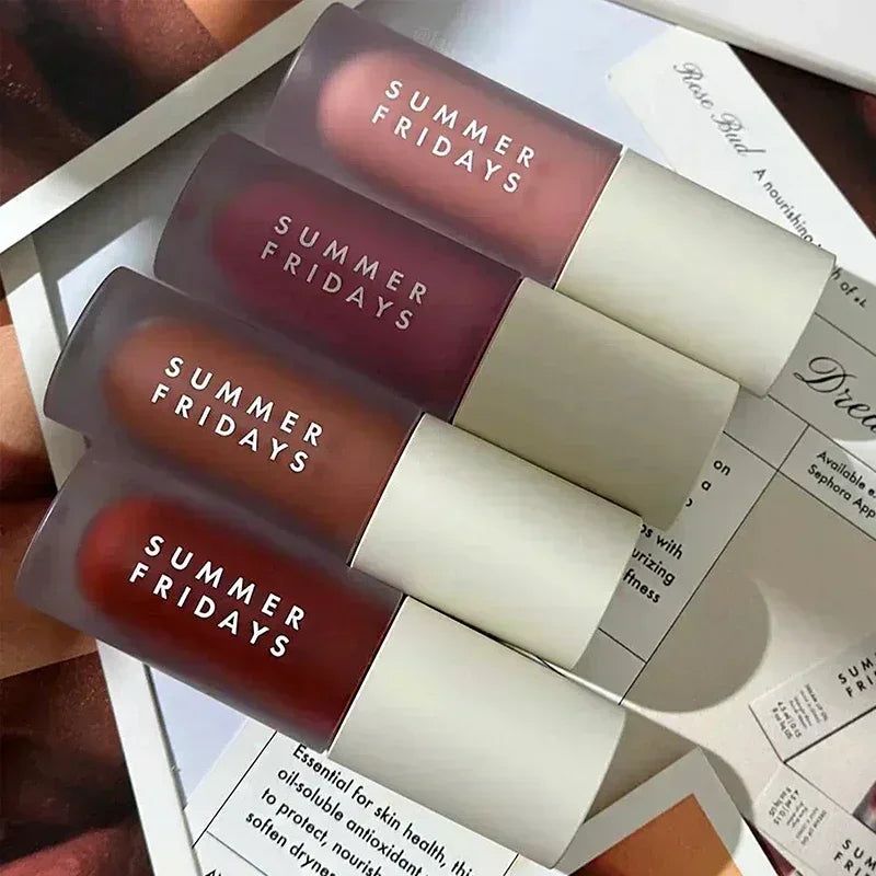 Summer Fridays  Mini Set Lip Balm Vanilla Iced Coffee Lip Gloss Lip Balm Moisturizing Smooth Soft Lips Cosmetics Makeup Lip Care