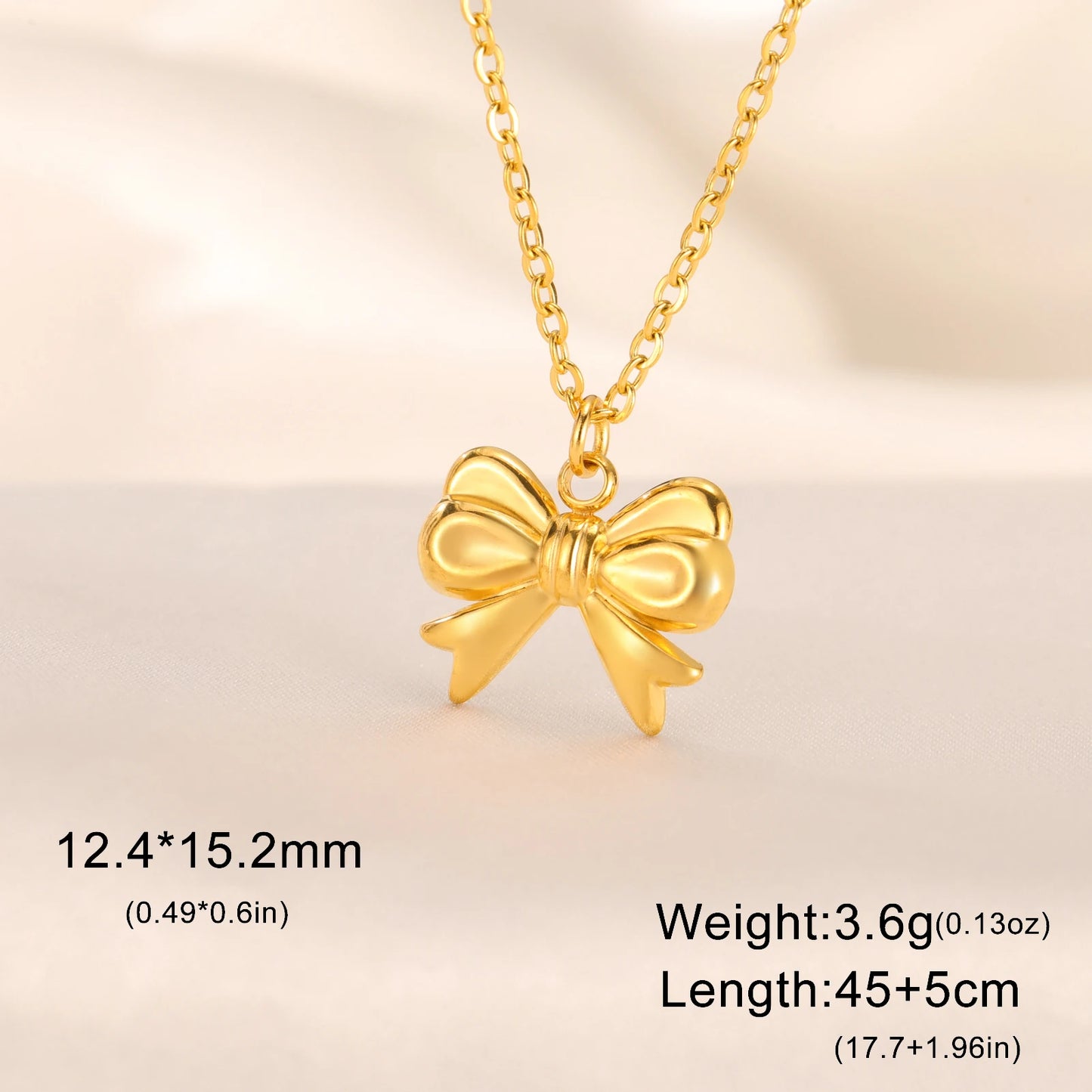 Romantic Bowknot Necklace – Korean Kpop Stainless Steel Choker for Women