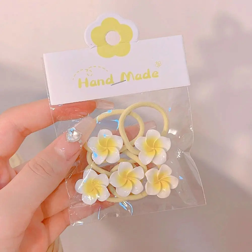 Hair Rope Plumeria Flower Hair Clip Hair Clip Hair Accessories Egg Flower BB Clip Traditional Mini Hair Claw Flower Barrette