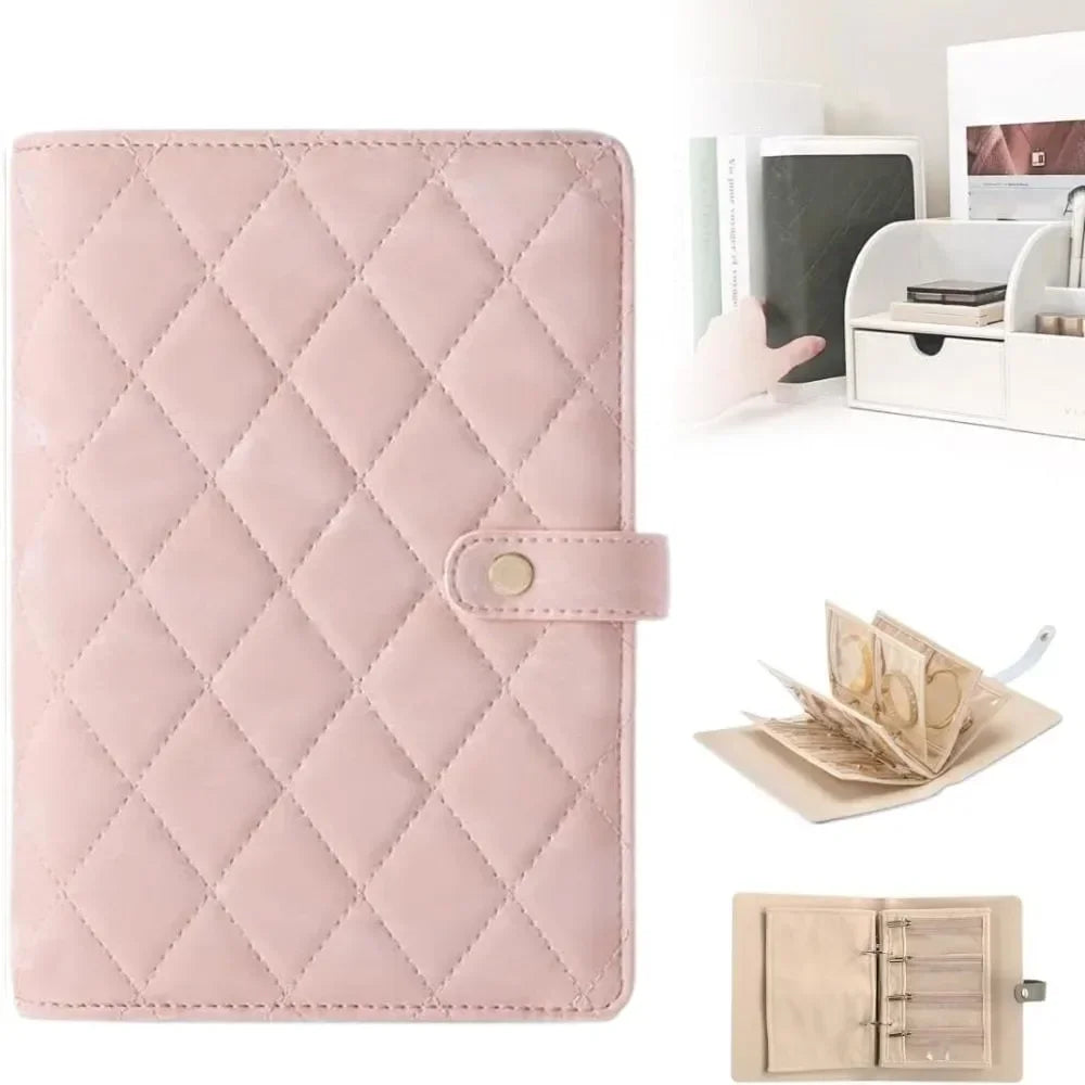 Portable PU Leather Jewelry Storage Book Jewellery Binder, Jewelry Organizer Roll, Small Anti Oxidation Jewelry Storage Bag