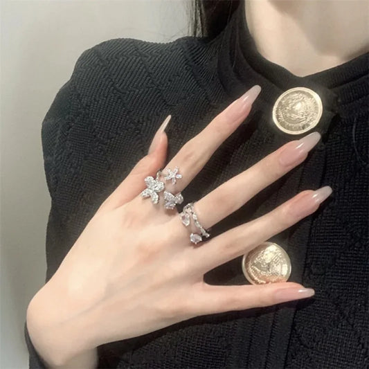 24PCS/Box 2022New Artificial Nails With Glue Milky White Pink Gradients Long Ballet Full Cover Acrylic Nail Stick Fake Nail Tips