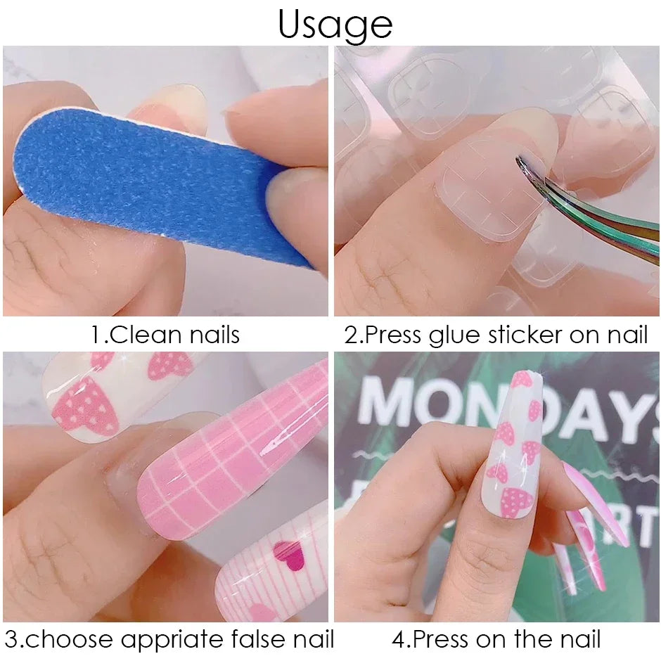 100pcs Nude Pink False Nail Press On Nails Acrylic Extension Coffin Forms Nail Tips Artificial Long Full Cover Fingernails Tools