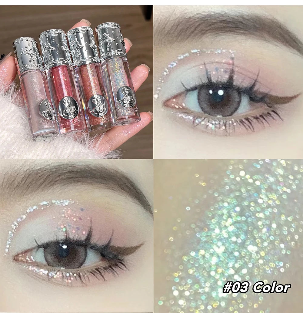 Liquid Eyeshadow Pearlescent Shimmer Silkworm Glitter Eyes Korean Makeup Fine Sparkling Eye Shadow Eyeliner Highlighter Cosmetic