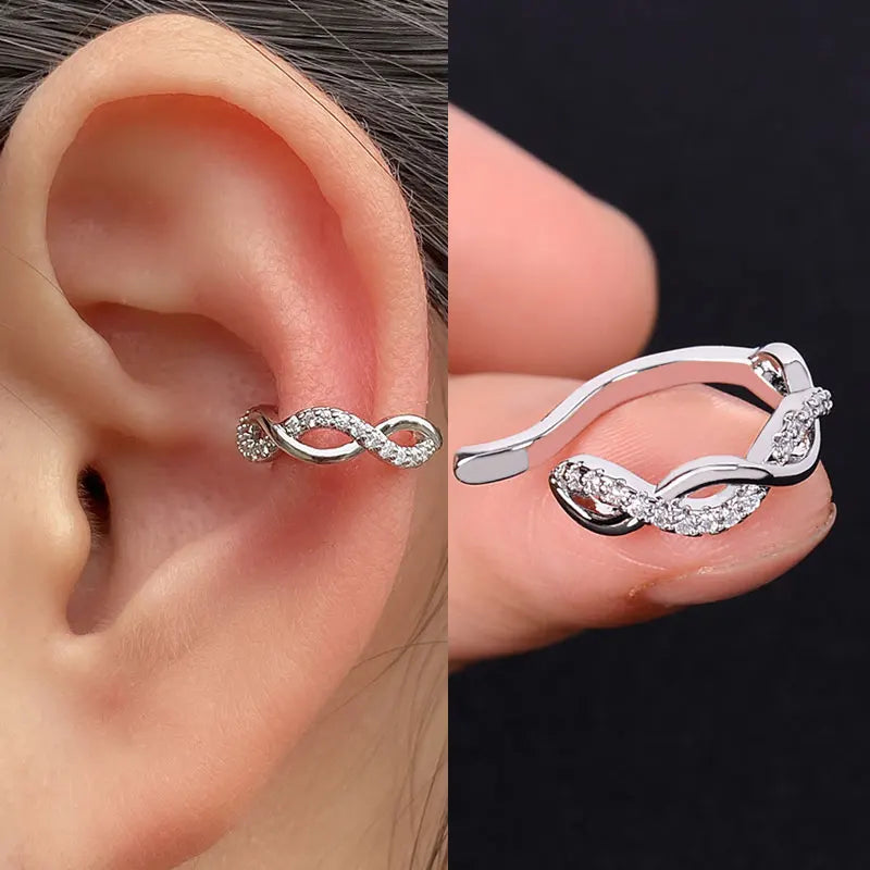 1Piece Helix Cartilage Conch Fake Without Hole Piercing Ear Cuffs Earcuff Wrap Rock Earring Non Piercing Women Clip Adjustable