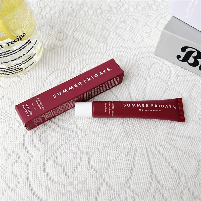 Summer Fridays  Mini Set Lip Balm Vanilla Iced Coffee Lip Gloss Lip Balm Moisturizing Smooth Soft Lips Cosmetics Makeup Lip Care
