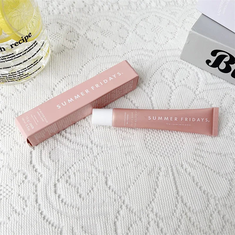 Summer Fridays  Mini Set Lip Balm Vanilla Iced Coffee Lip Gloss Lip Balm Moisturizing Smooth Soft Lips Cosmetics Makeup Lip Care