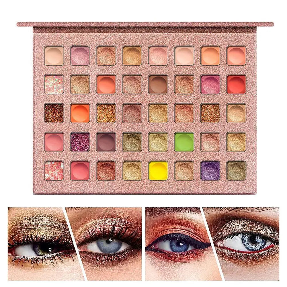 40 Colors Spotlight Eyeshadow Palette Shimmer Painting Galaxy Eyeshadow Kit Matte Pigmented Payoff Eye Shadow Powder Makeup