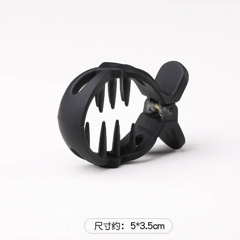 Round Hair Clip Grab High Ponytail Fixed Artifact Claw Hairpin Women Back Head Frosted Hairpin Anti-sagging Hair Style Claw Clip