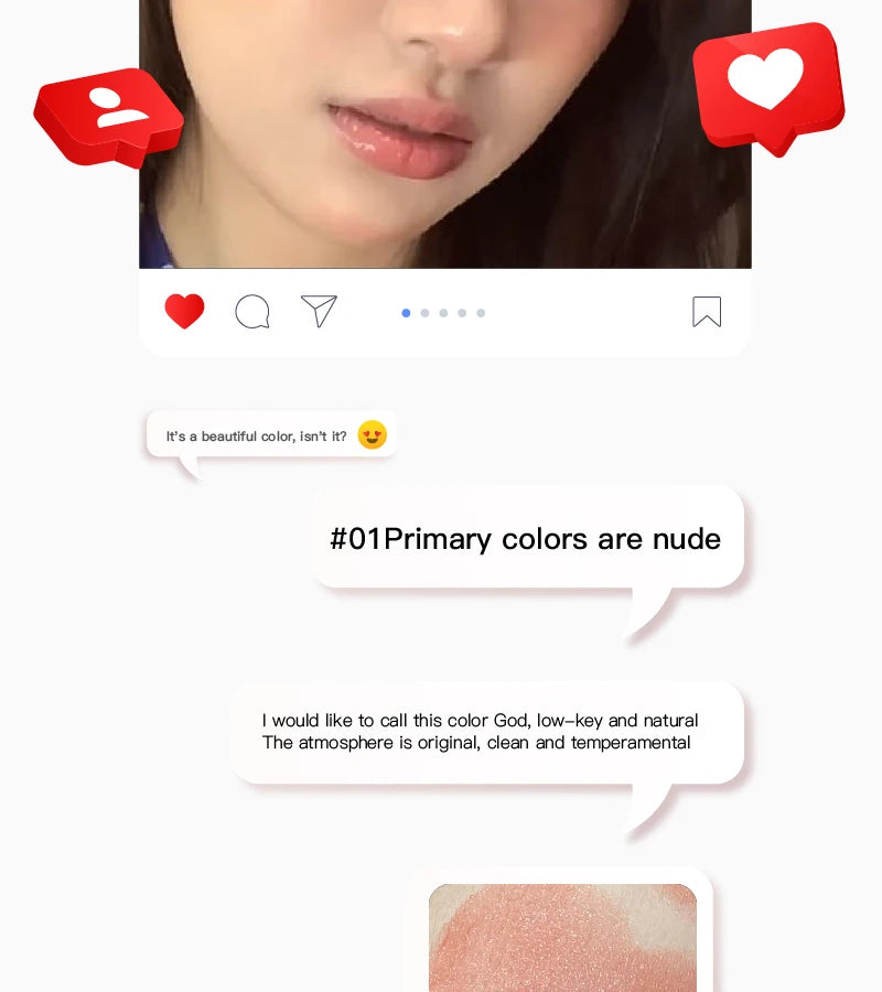 HERORANGE Aqua powder blusher Stick Korean Girls Whitening Natural Naked Makeup Highlight powder blusher Brightening Cream