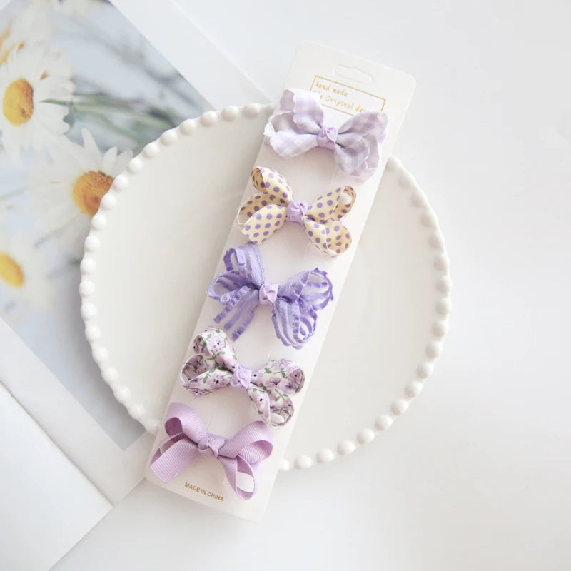Hair clips for Children Children's Headwear Baby Hair Accessories Clip Bows For Girls All Cloth Hairpin