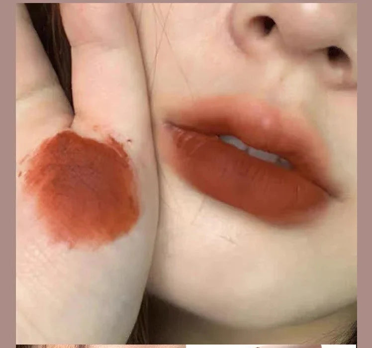 Velvet Matte Lipstick Cream Sexy Red Lip Tint Moisturizing Long Lasting Lip Gloss Waterproof Makeup Korean Cosmetics 6 Color
