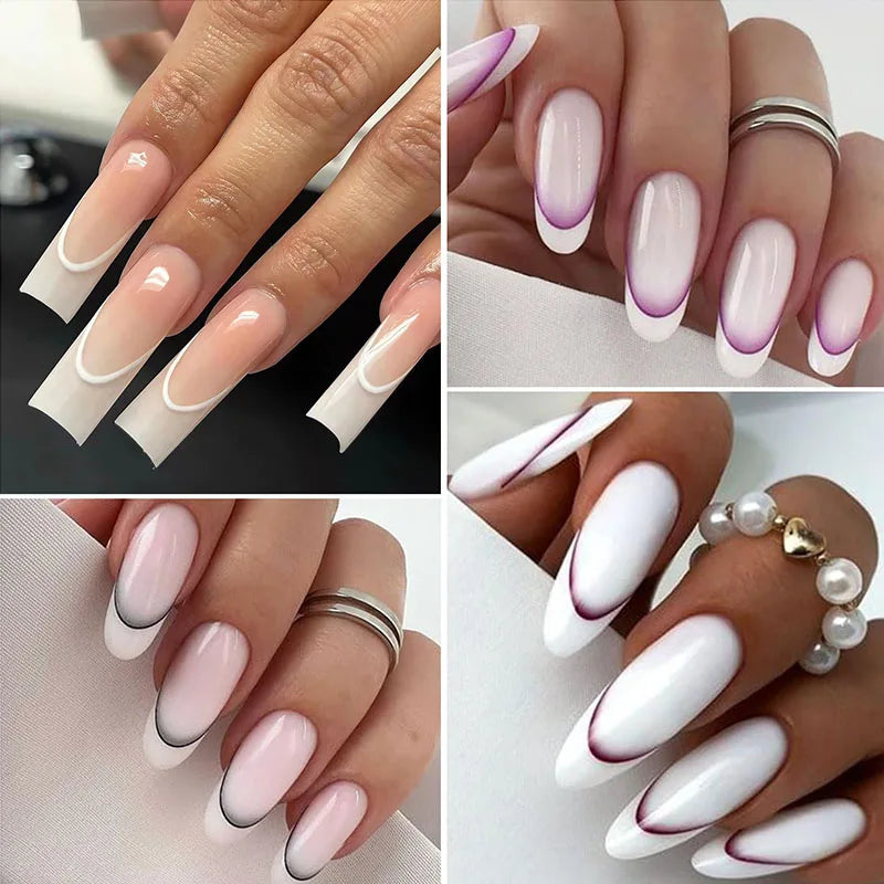 New Nails for Gluing Ready for Girls Short Fake Nails Press on  Artificial Fake Summer Ready-made Artificial Nails CDJ04