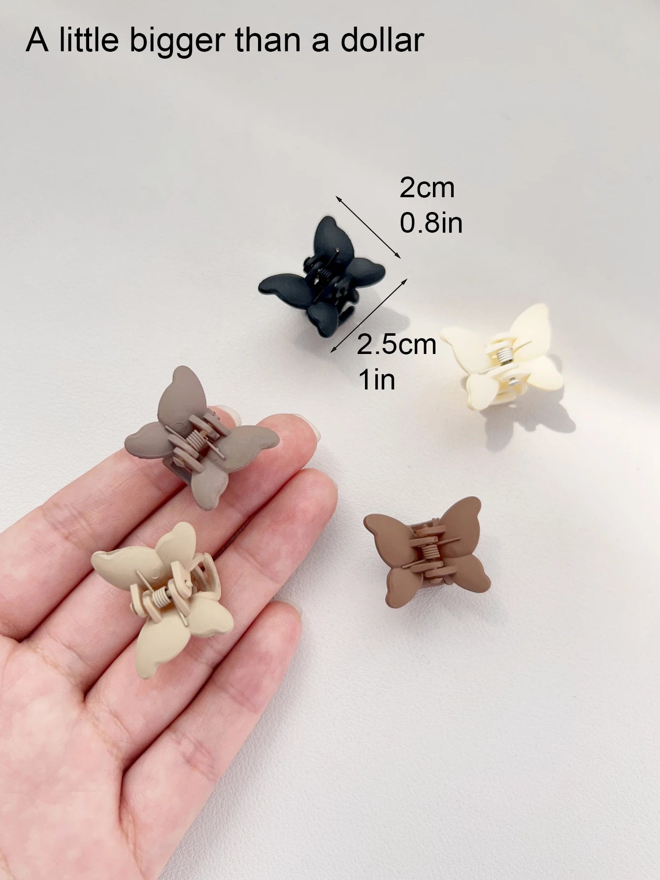 20 PCS Small Hair Clips for Women & Girls, Durable Matte Claw Clips for Thin Hair, Strong Hold NonSlip Cute Mini Hair Clips