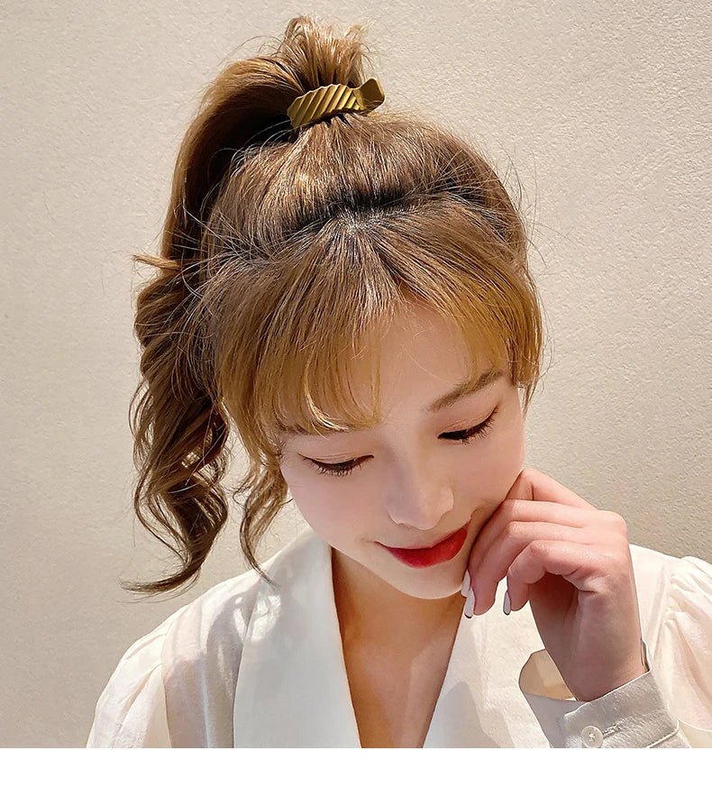 Round Hair Clip Grab High Ponytail Fixed Artifact Claw Hairpin Women Back Head Frosted Hairpin Anti-sagging Hair Style Claw Clip